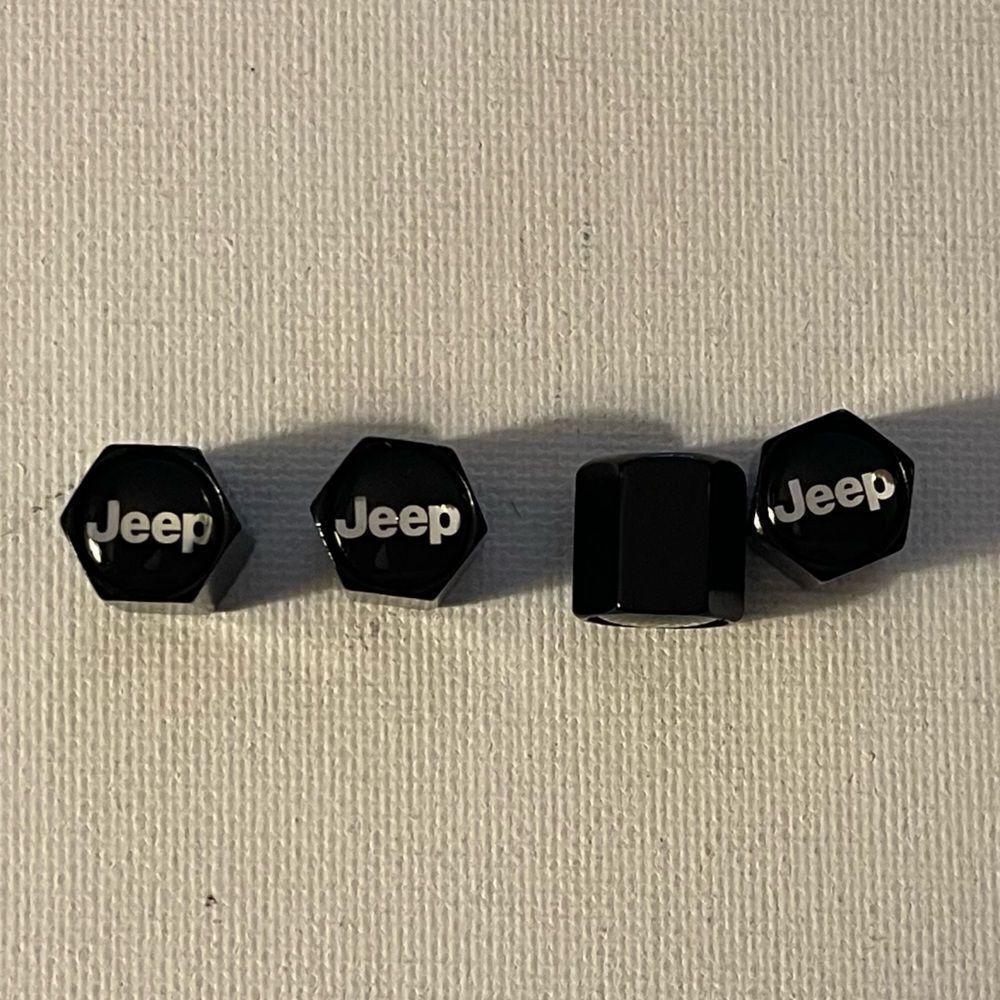 Jeep Valve Stem Caps in Black set of 4 NWT